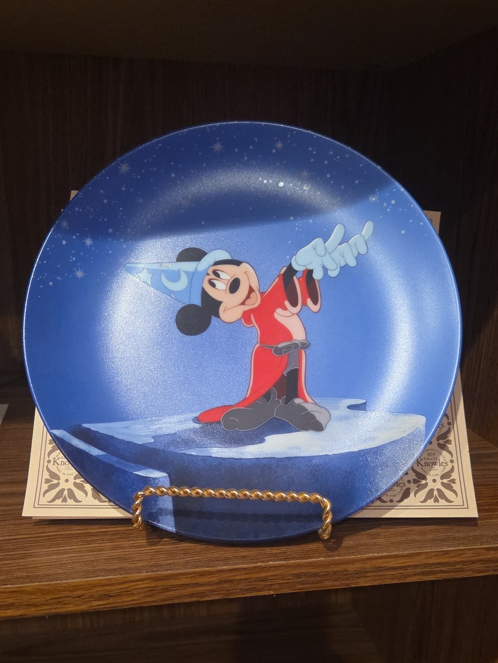 Disney Sorcerer Mickey Blue Decorative Plate